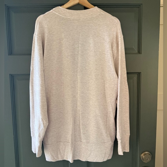 Athleta V-Neck Cross-Over Sweater in Cream - Picture 2 of 5